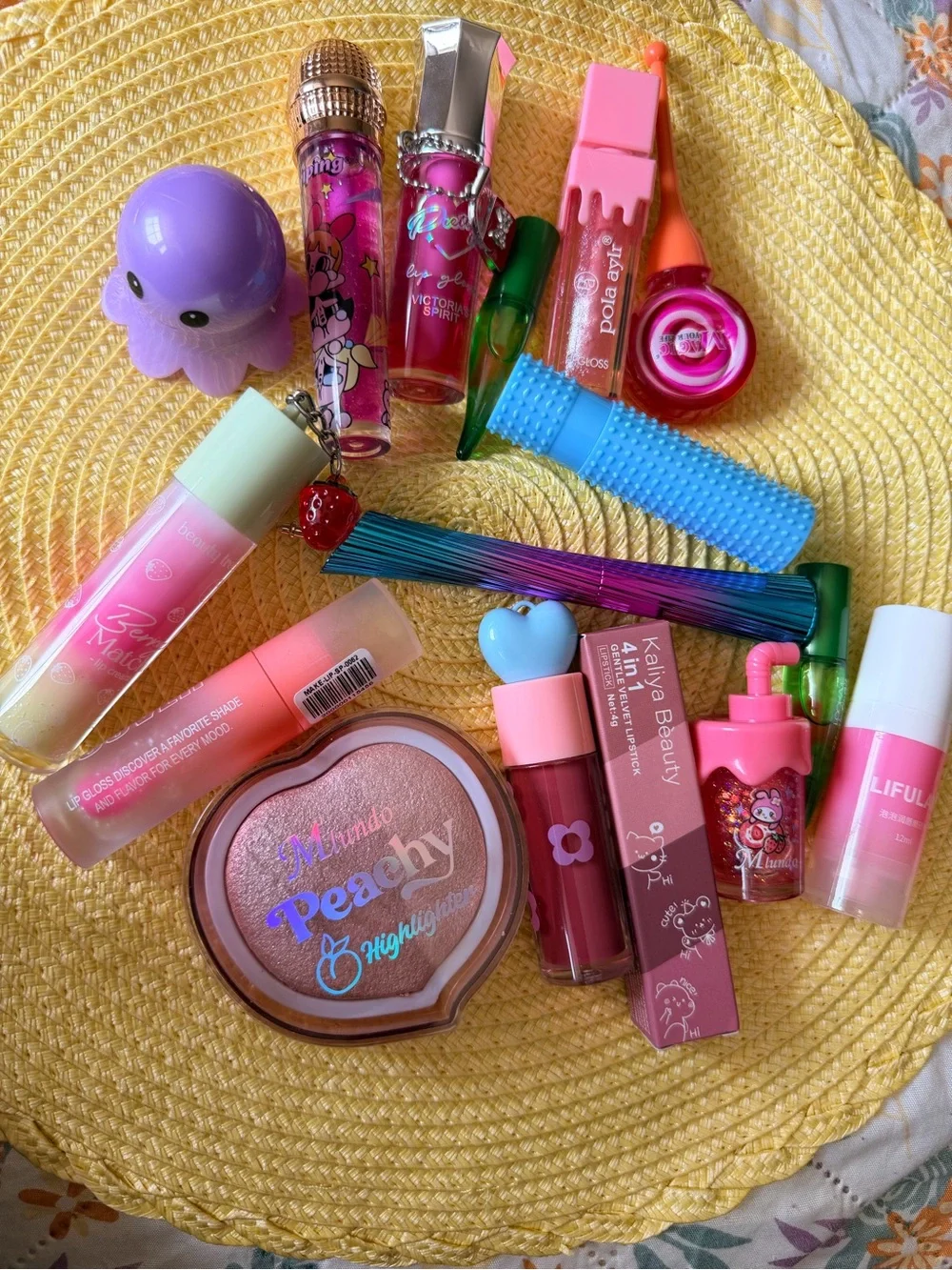 Cute Pink & Purple Lipstick and Makeup Mix